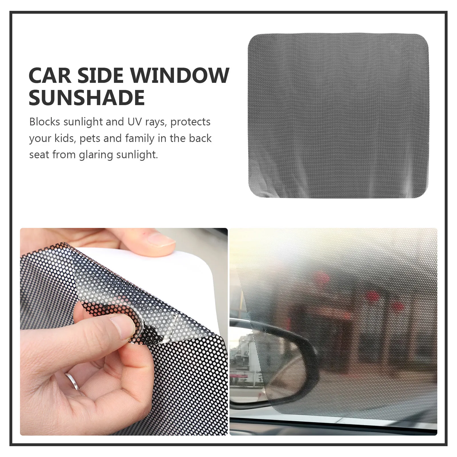 8Pcs Car Side Window Sun Shade Uv Blocking Static Cling Auto Window Protection Shade for Vehicles Pets Car Sun Shades Heat
