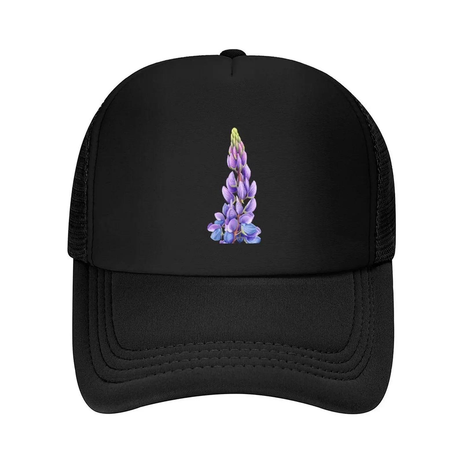 

Purple and blue sundial lupine Scientific Illustration Baseball Cap cute dad hat Bobble Hat New In Hat Women Hats Men's
