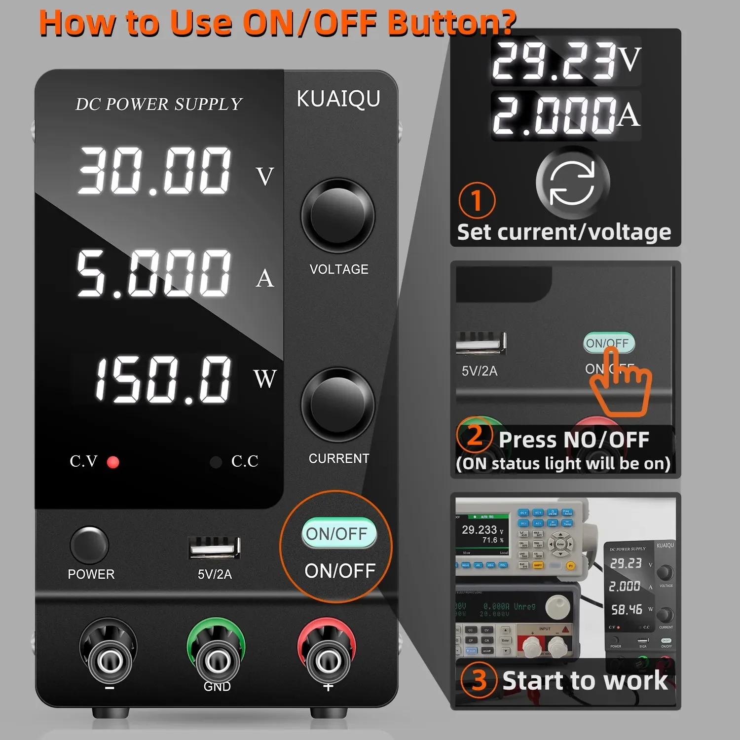Big Screen LED Display 30V 5A  - Dc Power Supply Variable ulasan dan harga