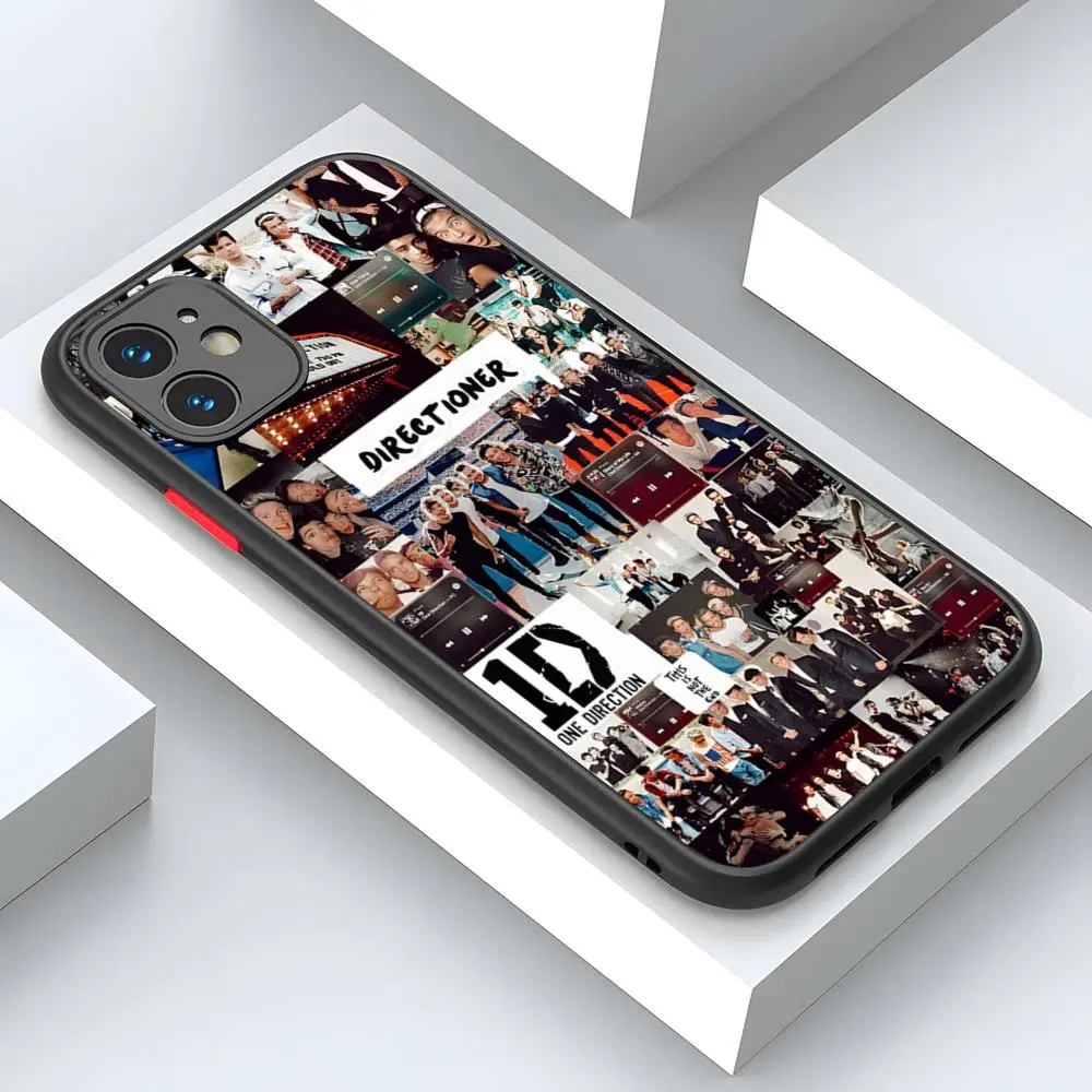 Funda de teléfono O-one D-Directions, parte trasera transparente mate para IPhone 15 16 Pro Max X XR XS 14 13 12 11 Plus