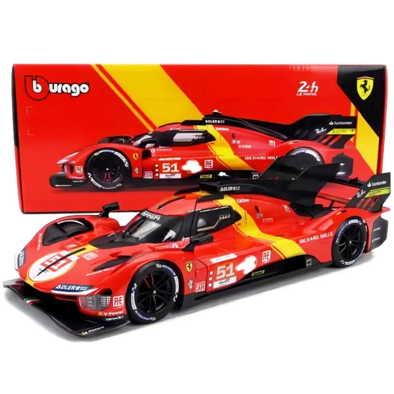 Bburago 1:18 ferrari 499p lmh auto modell junge großes spielzeug statische druckguss fahrzeuge
