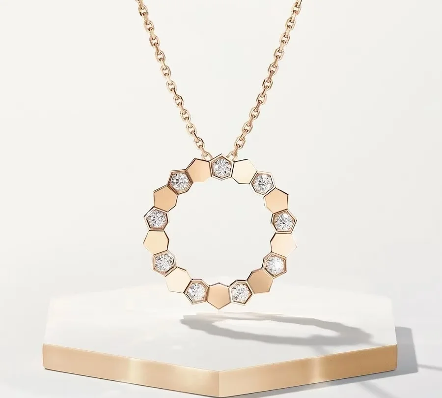 

Высокое качество стерлингового серебра 925 пробы сотовый шестиугольный кулон для женщин ювелирные изделия классический роскошный юбилейный рождественский подарок