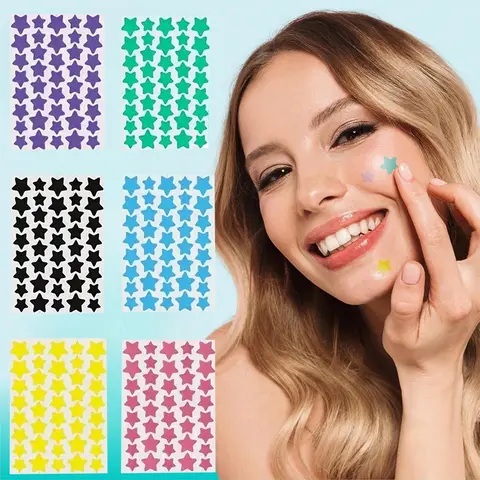 240 pieces of multi-color star acne patches, facial acne patches, concealer acne patches, and pimples patches, ultra-thin