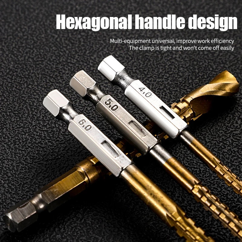 6Pcs Multifunctionele Boren Voor Hout Hex Shank Metalen Boor Set Titanium Vijzel Punch Gereedschap Hole Saw Kit professionele Boren