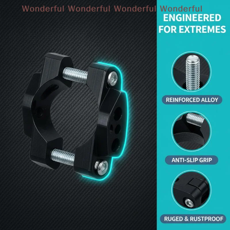 Motorcycle Handlebar Bumper Mount Clamp 32-64mm High Strength Metal for LED Spotlight Fog Light Scooter Use