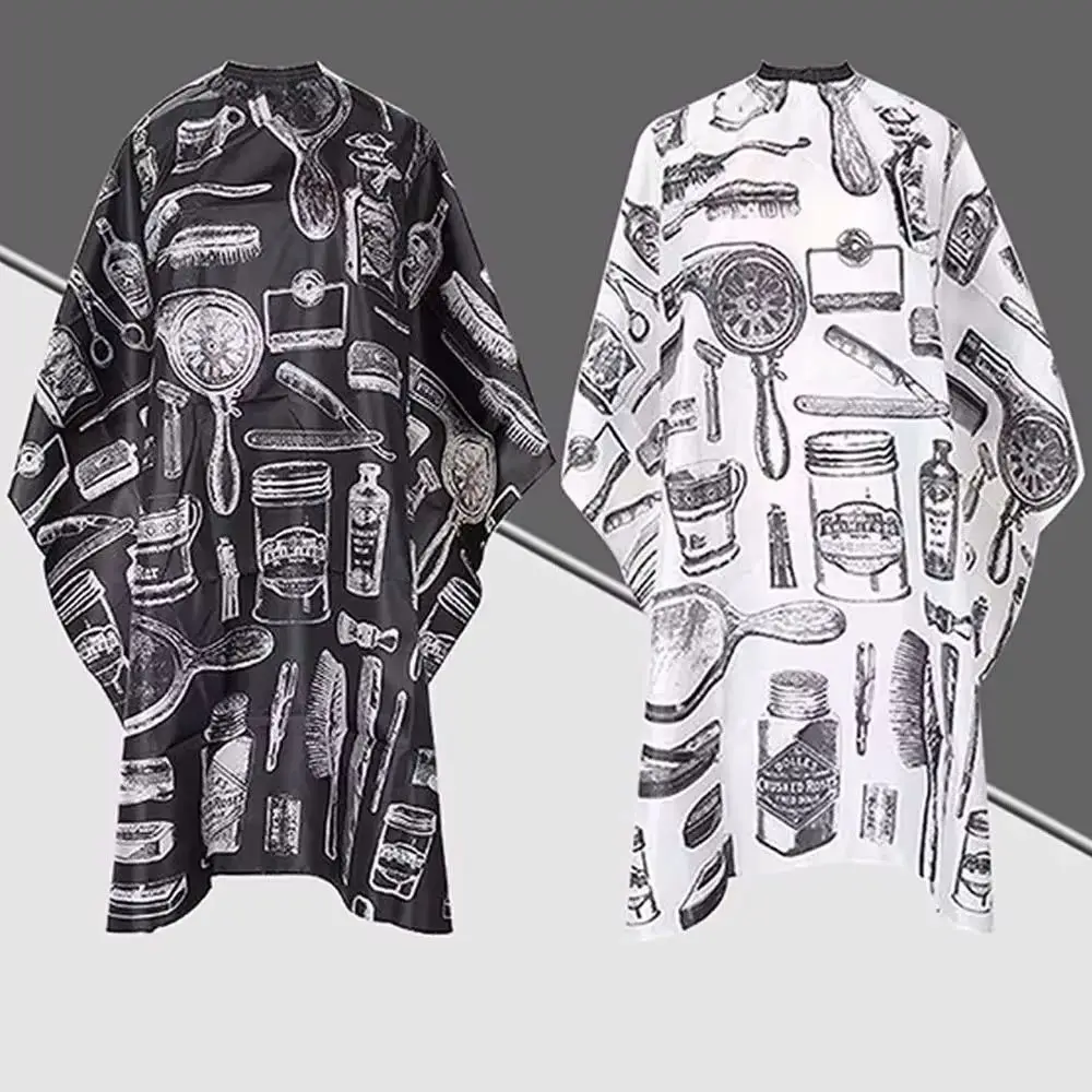 Hairdressing Coth Pattern Cutting Hair Waterproof Cloth Salon Barber Cape Professional Hair Stylist Retro Aprons Haircut Cape
