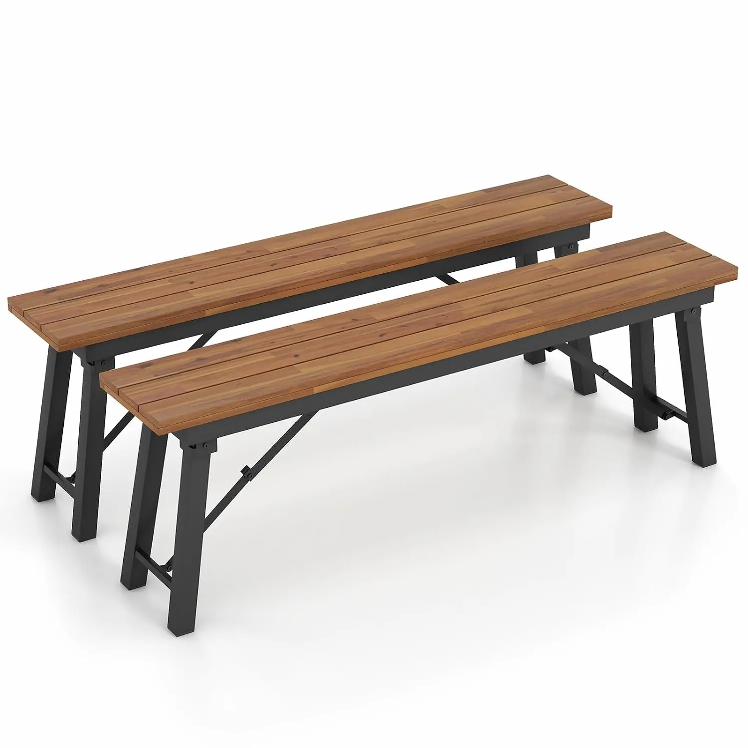 Outdoor Folding Bench 2pcs, 55
