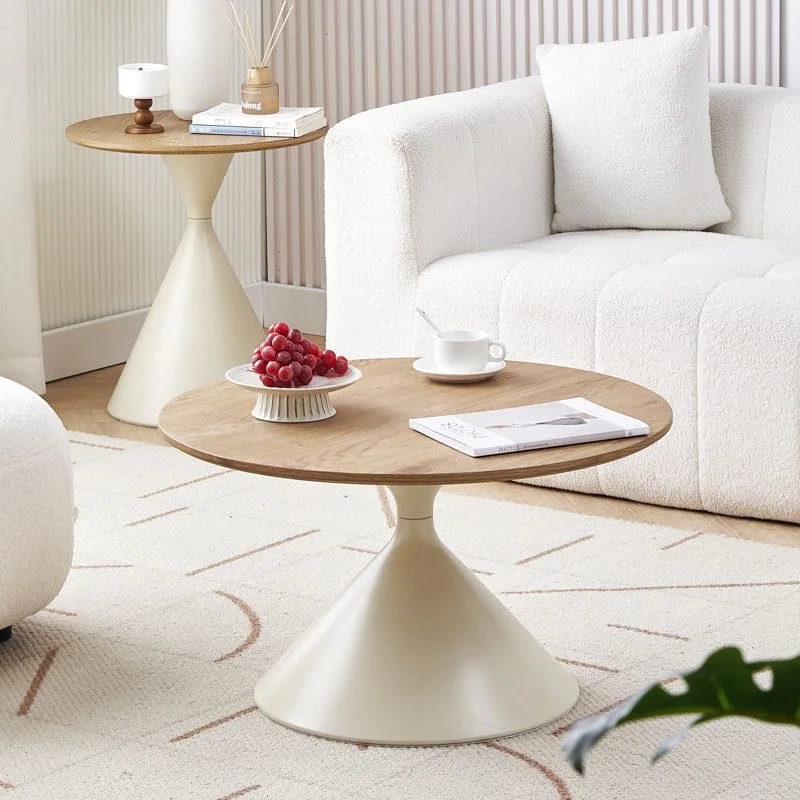 Circle Aesthetic Coffee Table Modern White Household Minimalist Coffee Table Round Simplicity Mesa De Centro Sala Room Furniture