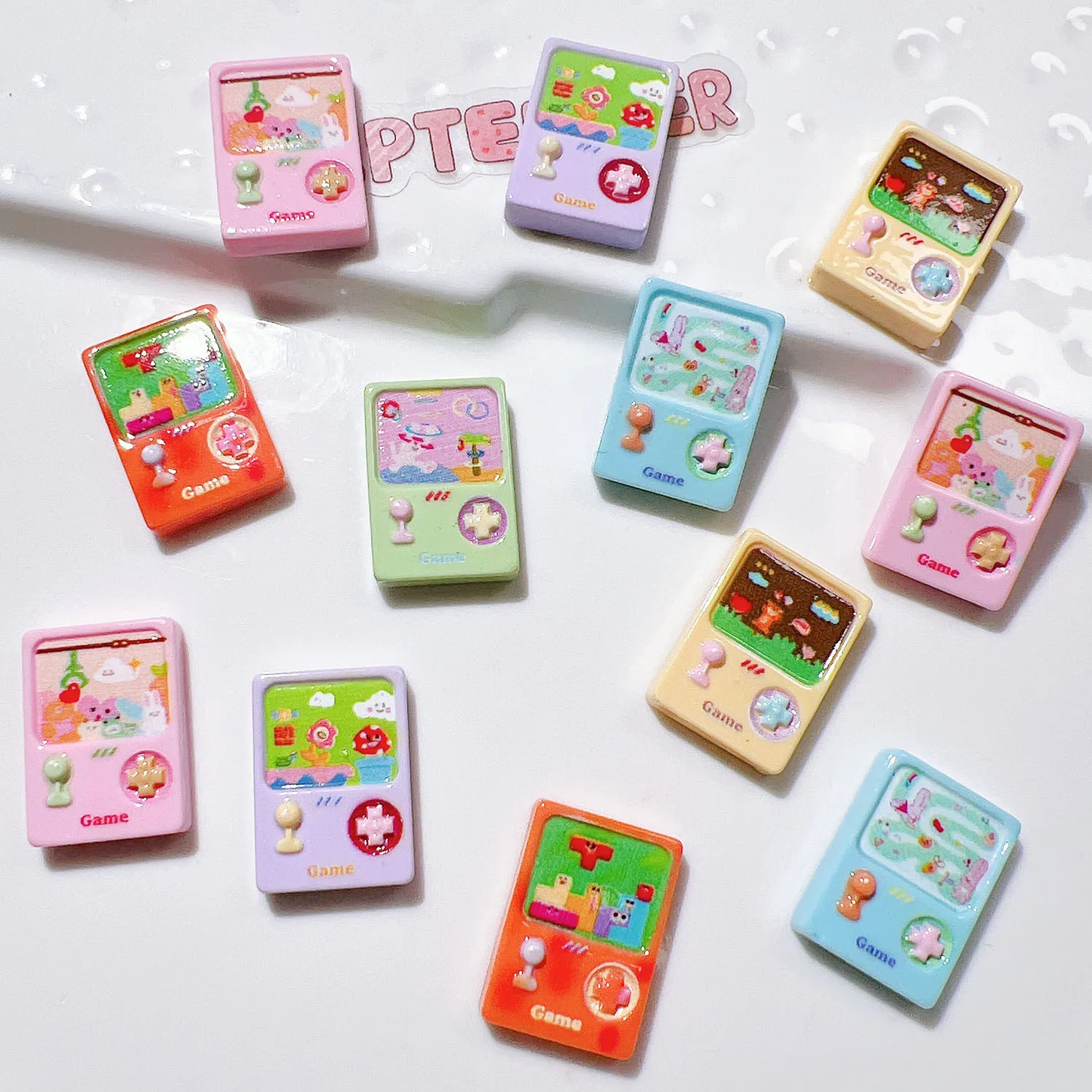 

50Pcs Cartoon Game Console Flatback Resin Cabochon For Hair Bows Center DIY Scrapbooking Fit Phone Decoration Accessories