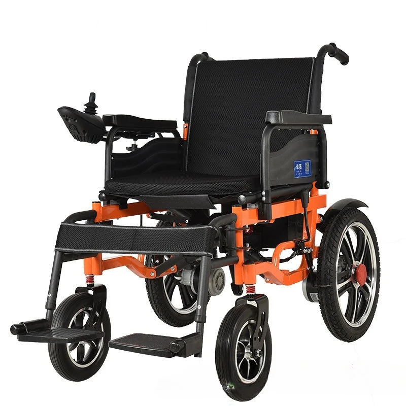 Elderly chair electric four-wheel scooter fully automatic disabled elderly scooter widened folding load-bearing 150kg