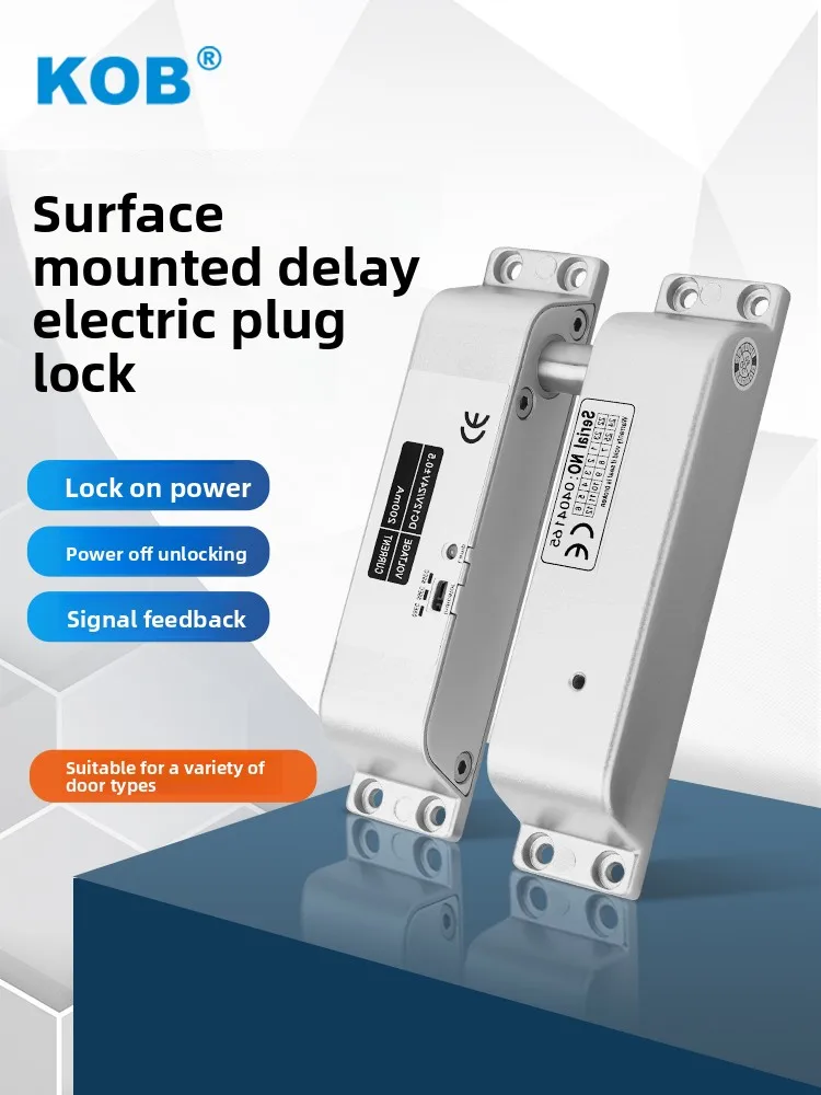 KOB surface mounted electric lock access control 12/24V wooden  iron fire door electromagnetic lock electronic control