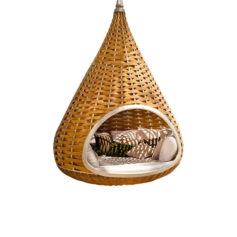 Hanging basket swing bed garden bird cage floor bed rattan creativity