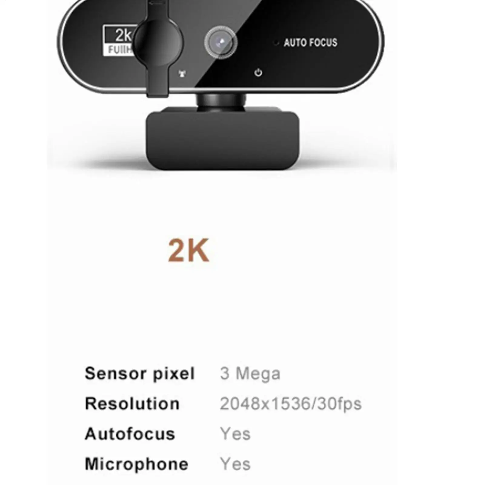 Webcam For PC 2K Laptop Web Camera With Microphone Streaming Meeting Webcam For Students Professionals Streamers Gamers Teachers