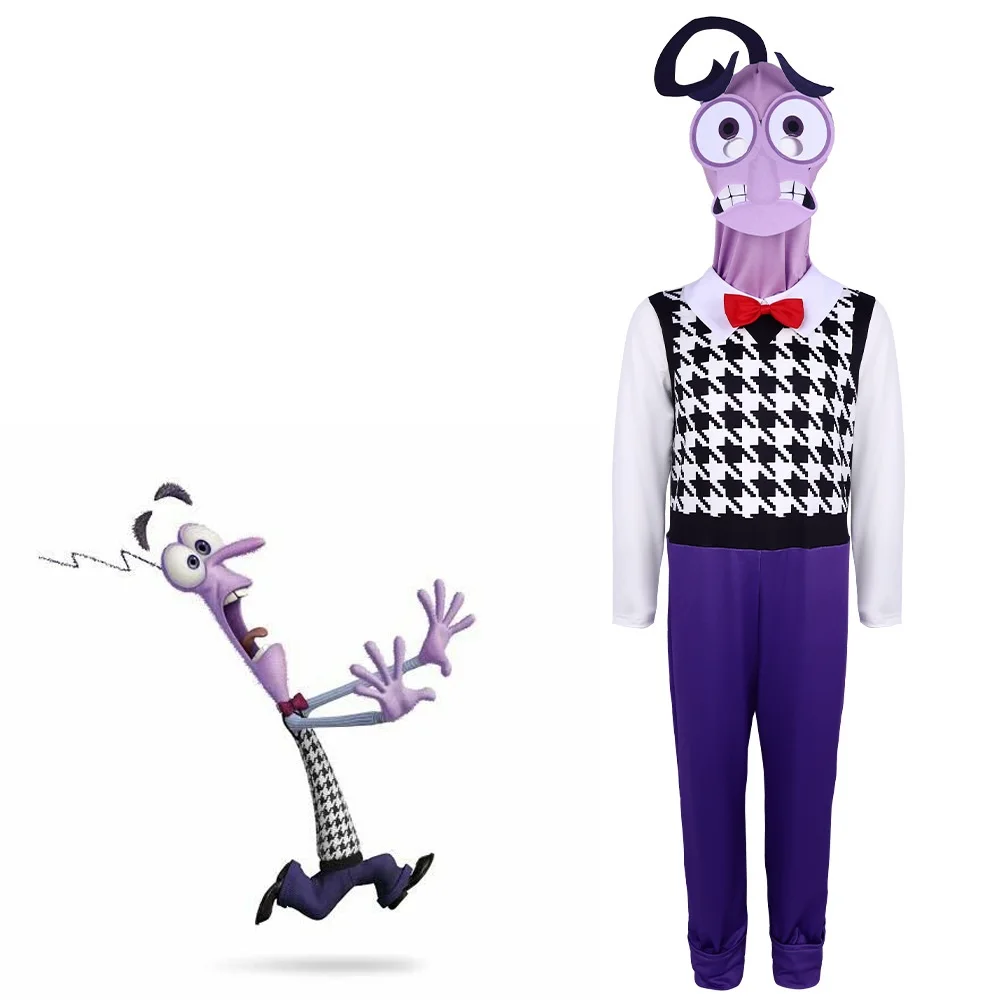 Inside out 2 Anxiety Cosplay Costume Full Set Halloween Disgust Costume New Movie Party Jumpsuit for Joy Fear  Embarrassment