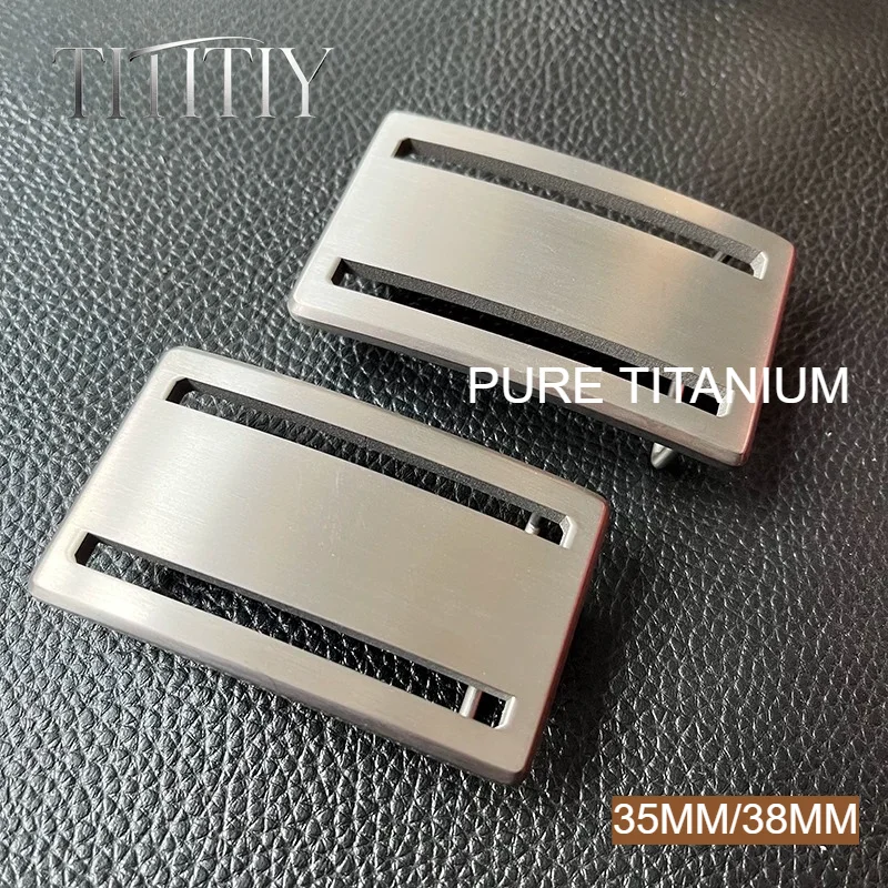 1pcs New Pure Titanium Belt Buckle for Men, Business Fashion Plate Buckle Leather Belt Head, Hypoallergenic Rustproof 36mm/39mm