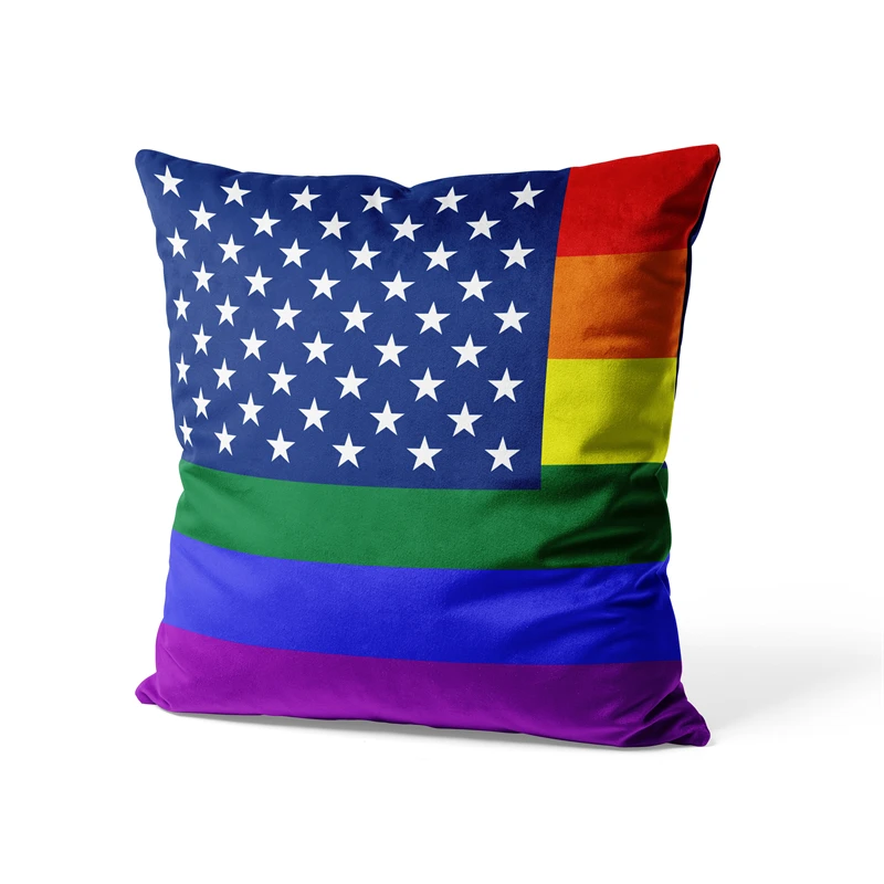 Aertemisi 18'' x 18'' The United States of America USA LGBT Square Throw Pillow Cushion Covers Cases Pillowcases 45cm x 45cm