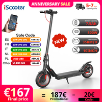 iScooter i9M 10 Inch Electric Scooter 36V 7.5Ah 500W Motor 3 Speeds 35km/h Max Range 30KM Disc Brake Foldable eScooter With App