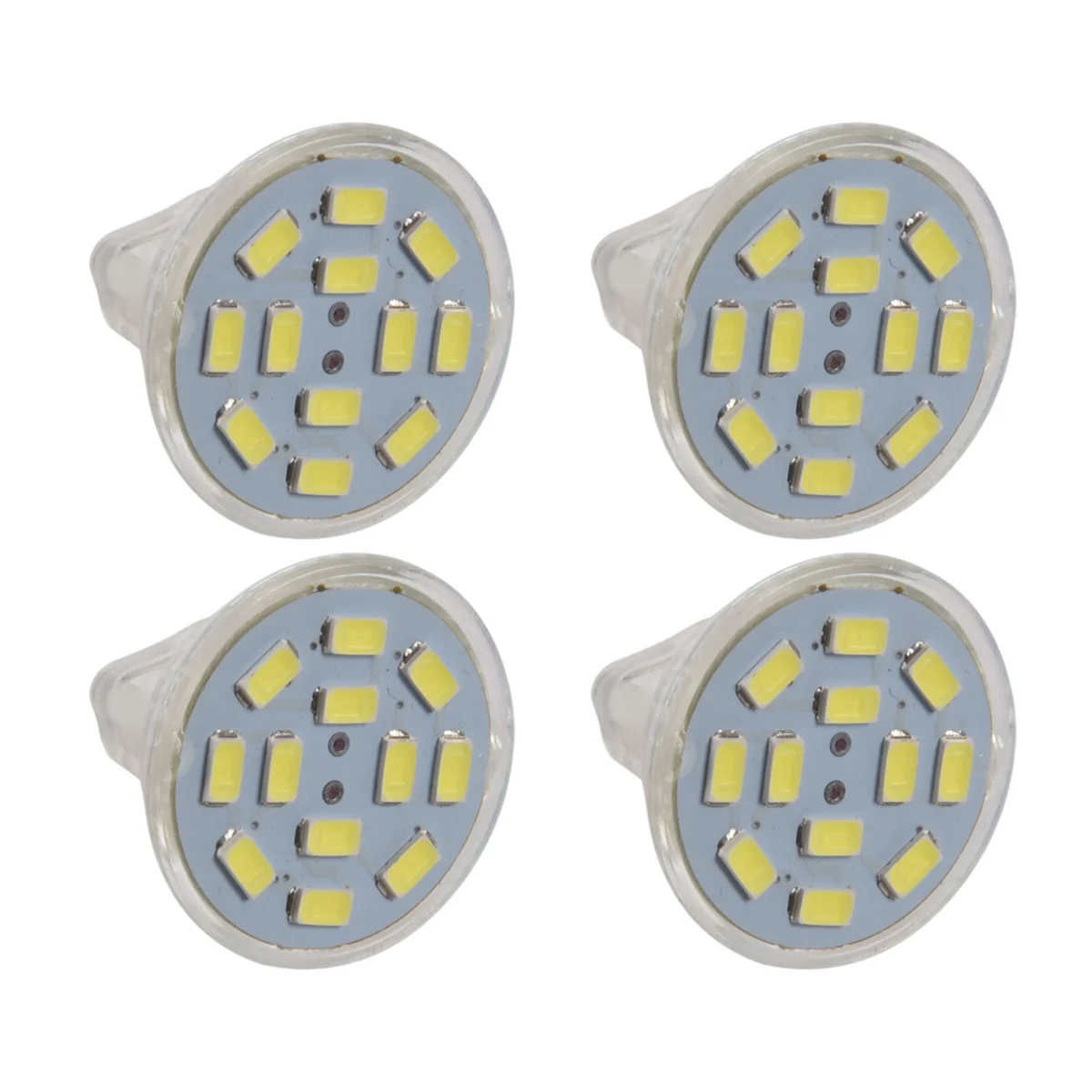 A71P 4X 6W GU4(MR11) LED كشاف MR11 12 SMD 5730 570 DC 12V، أبيض