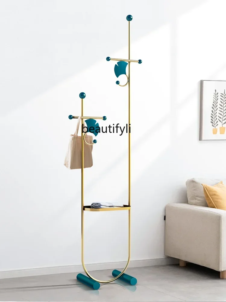 

11841GY Light Luxury Modern Hanger Floor Bedroom Hanger Cloth Rack Vertical Door Simple Coat Rack