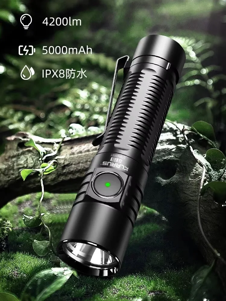 

Klarus Ultra Bright LED Flashlight 4200LM Type-C Fast Charging Rechargeable Torchlight with 5000mal Battery for Outdoor Hiking