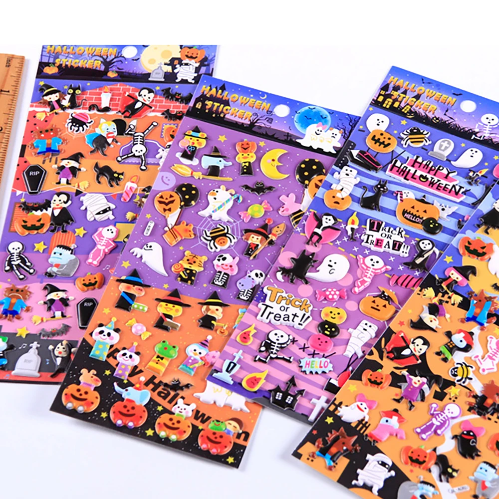 Halloween 3D stickers, DIY cartoon Handmade Decoration stickers, Photo Album Mobile Material Decoration Gift stickers