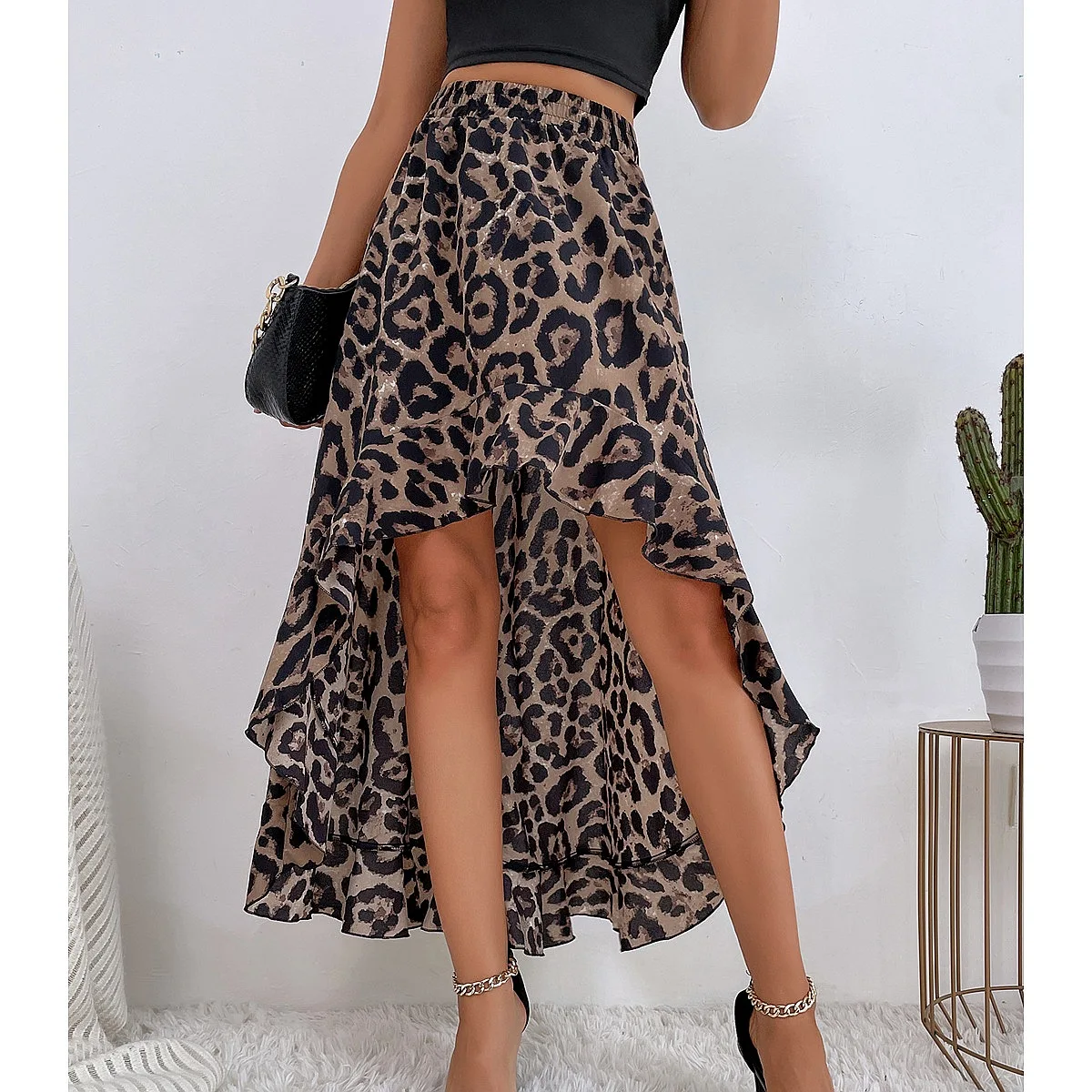 Sexy Irregular Print Skirt Women Trendy Versatile Bodycon Skirts Summer Casual Streetwear