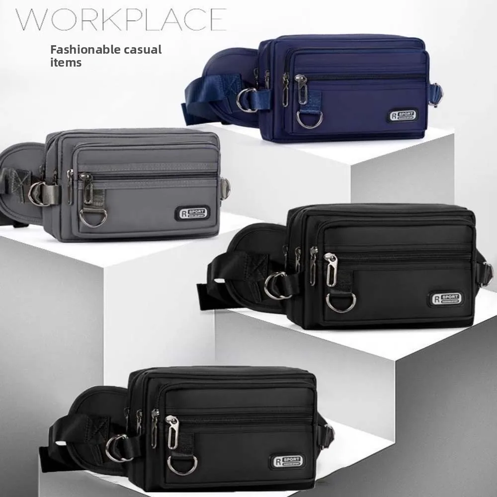 

Large Capacity Men Waist Bag Waterproof Lightweight Men Chest Bag Crossbody Oxford Cloth Fanny Pack Outdoor Riding