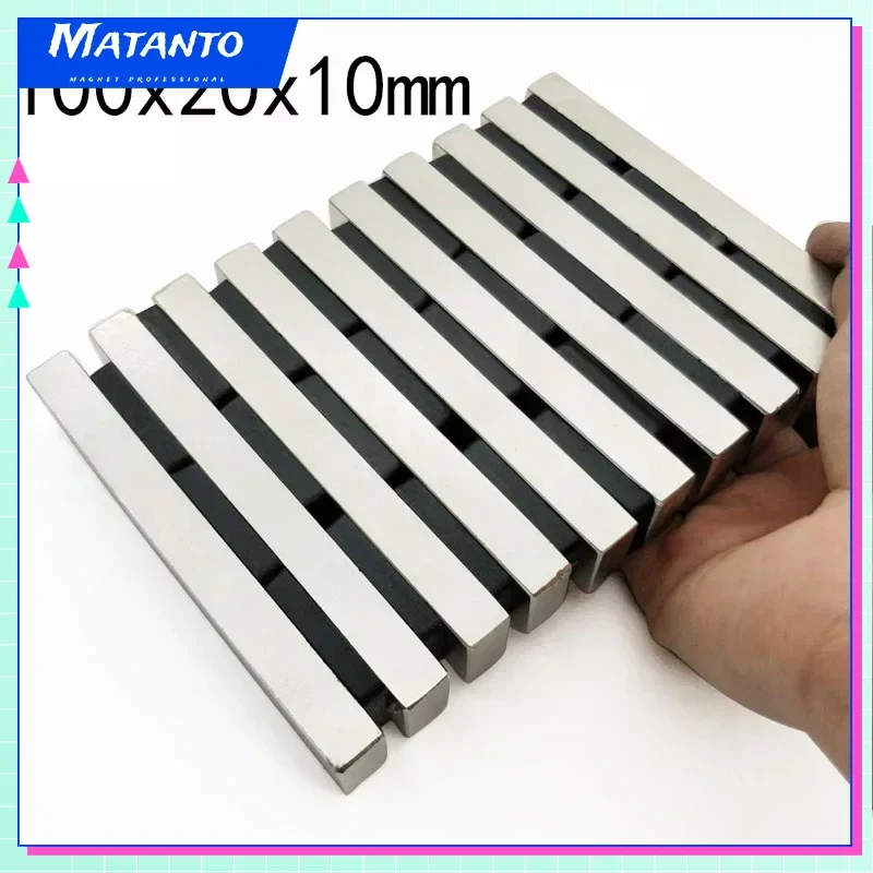 

100x20x10mm Powerful Block Magnets N35 Super Neodymium Magnet Permanent NdFeB Magnets 100*20*10 Mm