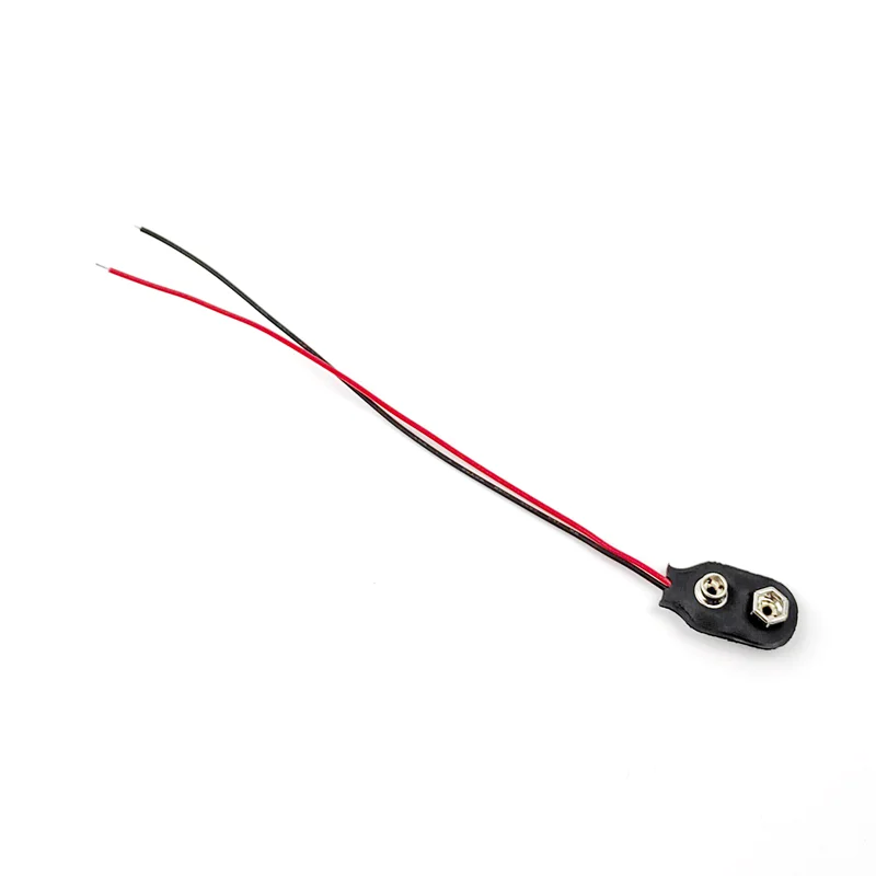 5 قطعة 9 فولت مقاطع البطارية 10 سنتيمتر أسود أحمر 2 السلكية كابل اتصال موصل مشبك 9 فولت مشبك بطارية موصل حامل البطارية