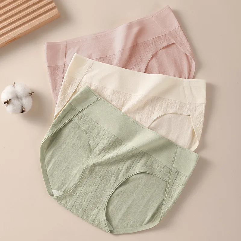 

6 шт. женские трусики, дышащие сексуальные удобные трусы, бесшовное жаккардовое нижнее белье со средней посадкой, мягкое нижнее белье из чистого хлопка, нижнее белье