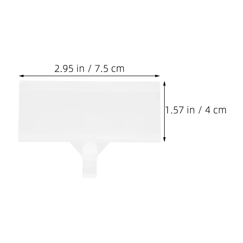 30Pcs Transparent Plastic Label Holders Price Tags for Supermarket Wire Shelf Storage Bin Classification Display Organizer