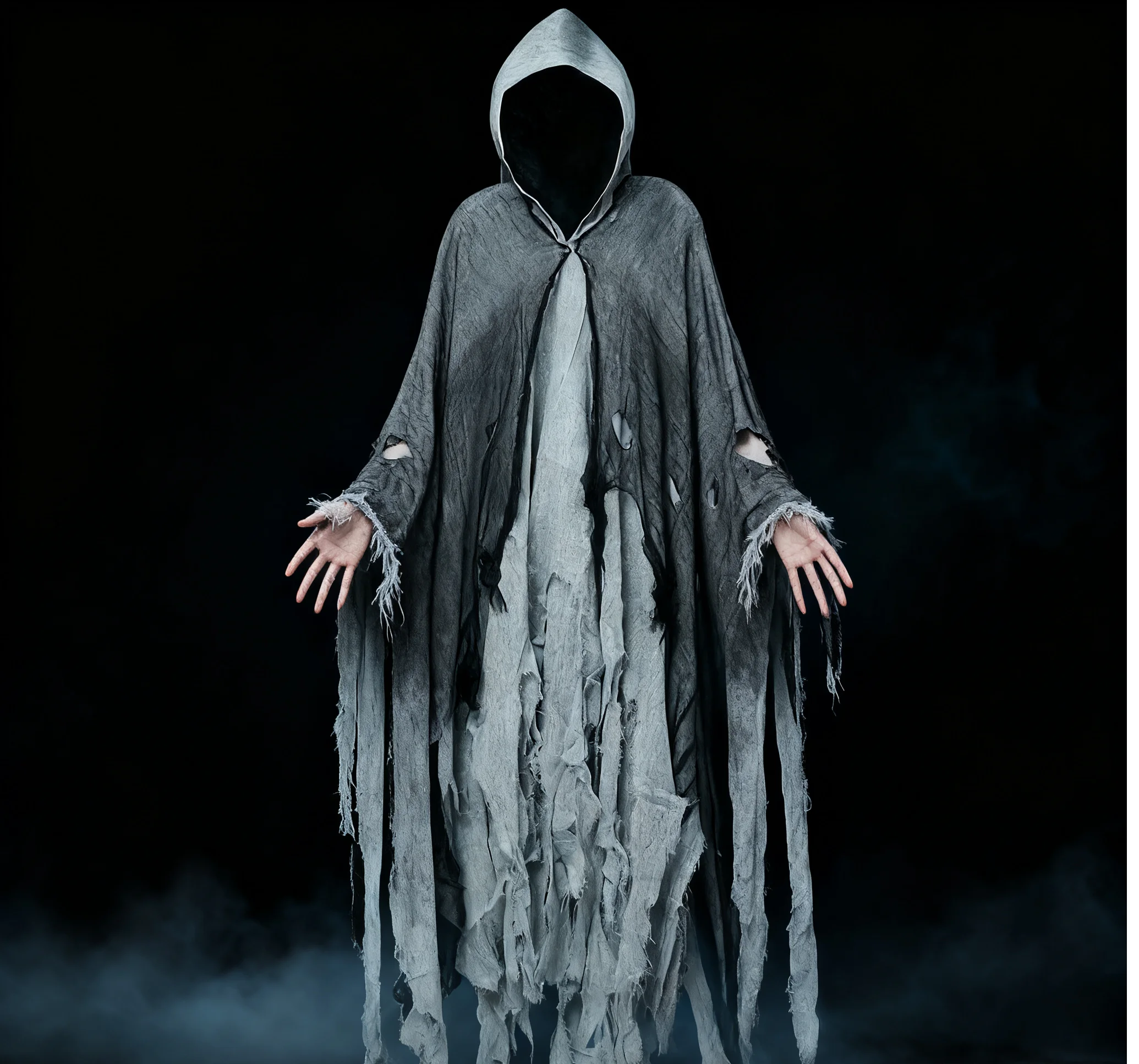 Halloween Skeleton Costume Adult - Full Set Cloak Mask Zombies Dressing Up Props for Ghost House Chamber of Secrets Party