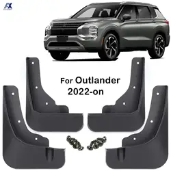 Set Mudflaps For Mitsubishi Outlander PHEV GM GN ZM 2022 2023 Mud Flaps Splash Guard Mudguards Front Rear Molded Car Styling