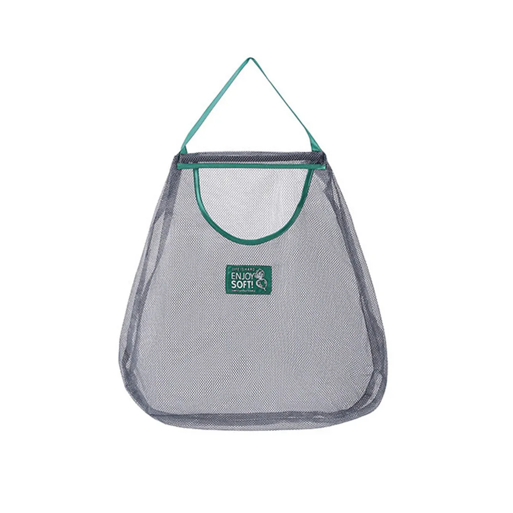 Kitchen Storage Bags Mesh Bag Hanging Bag Hollow Breathable Kitchen Wall-hanging Type Fruit Vegetable Storage Bag
