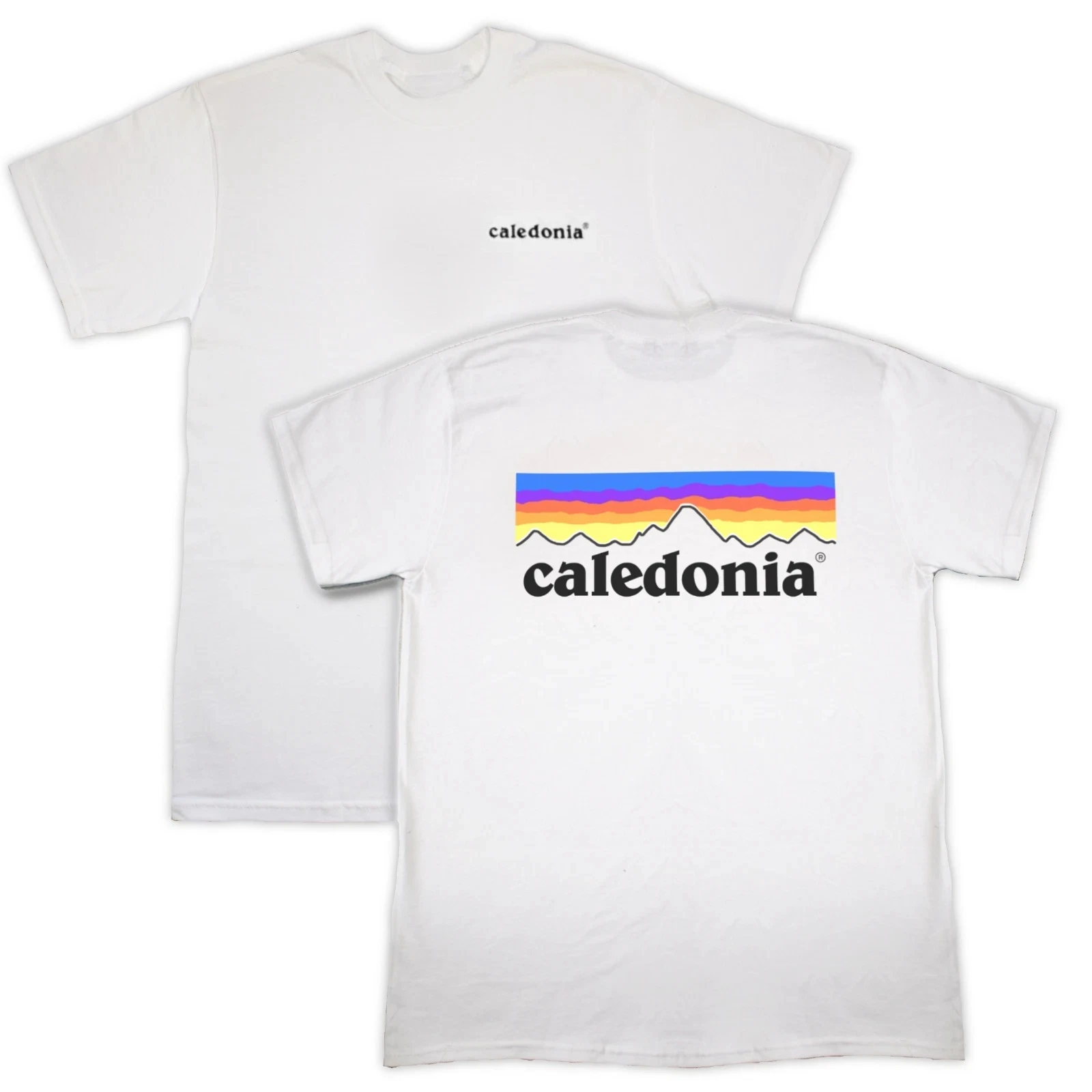 2026 Caledonia Scotland Unisex Tee Men Woman T Shirt. White, Navy. Black or Grey.