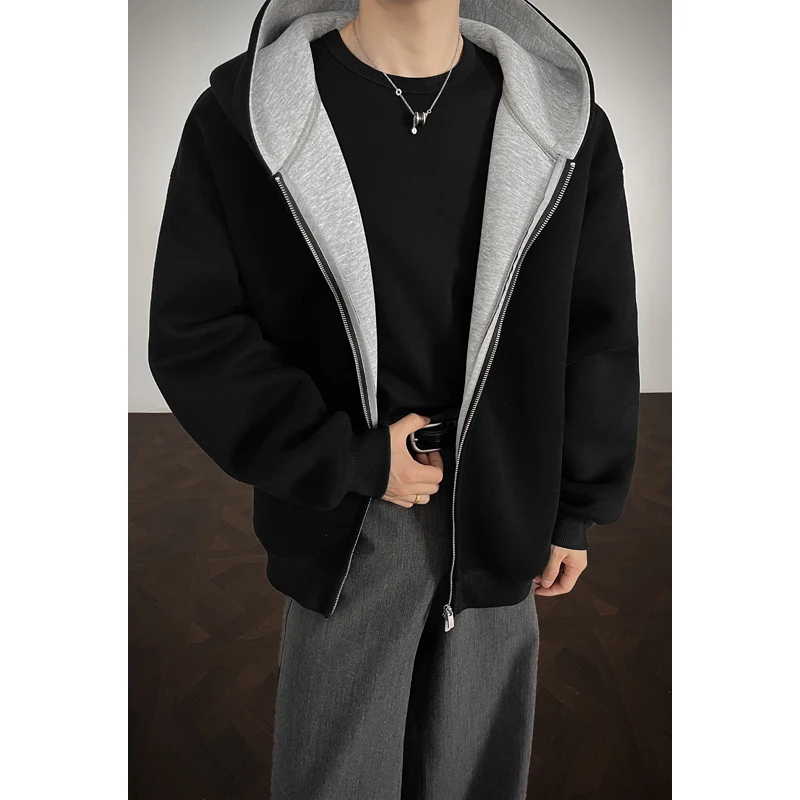 

Толстовка на молнии больших размеров для мужчин и женщин | Толстовка оверсайз с полной молнией спереди, мягкая (M-5XL) | Повседневная комфортная осенняя одежда