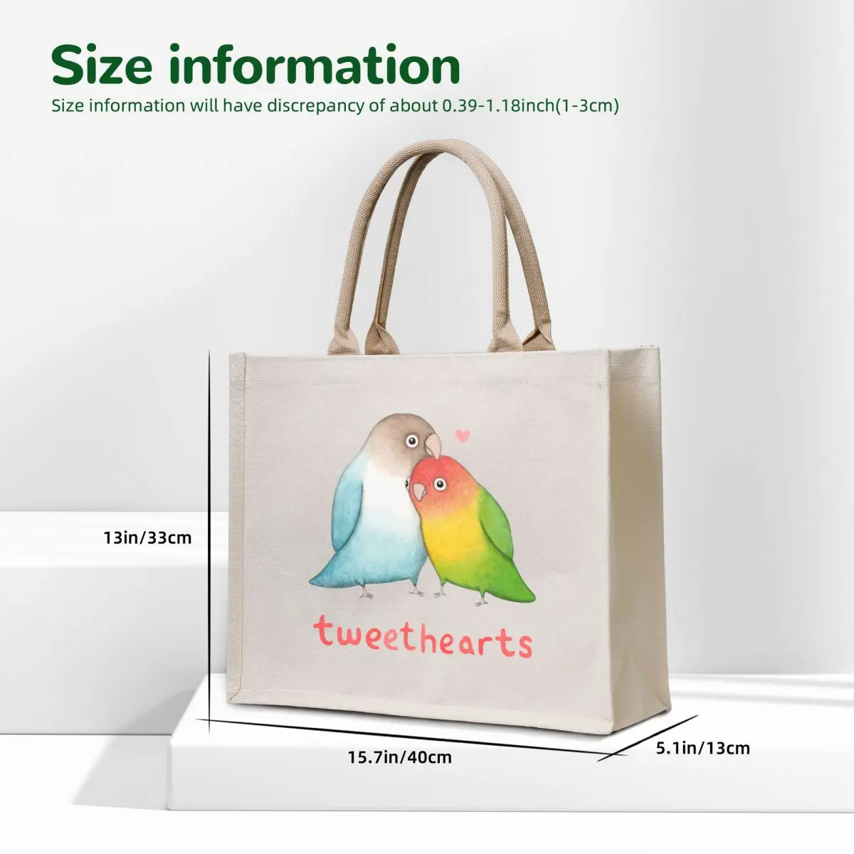 Tweethearts Einkaufstasche, Geschenktüte, große Taschen, Einkaufstaschen