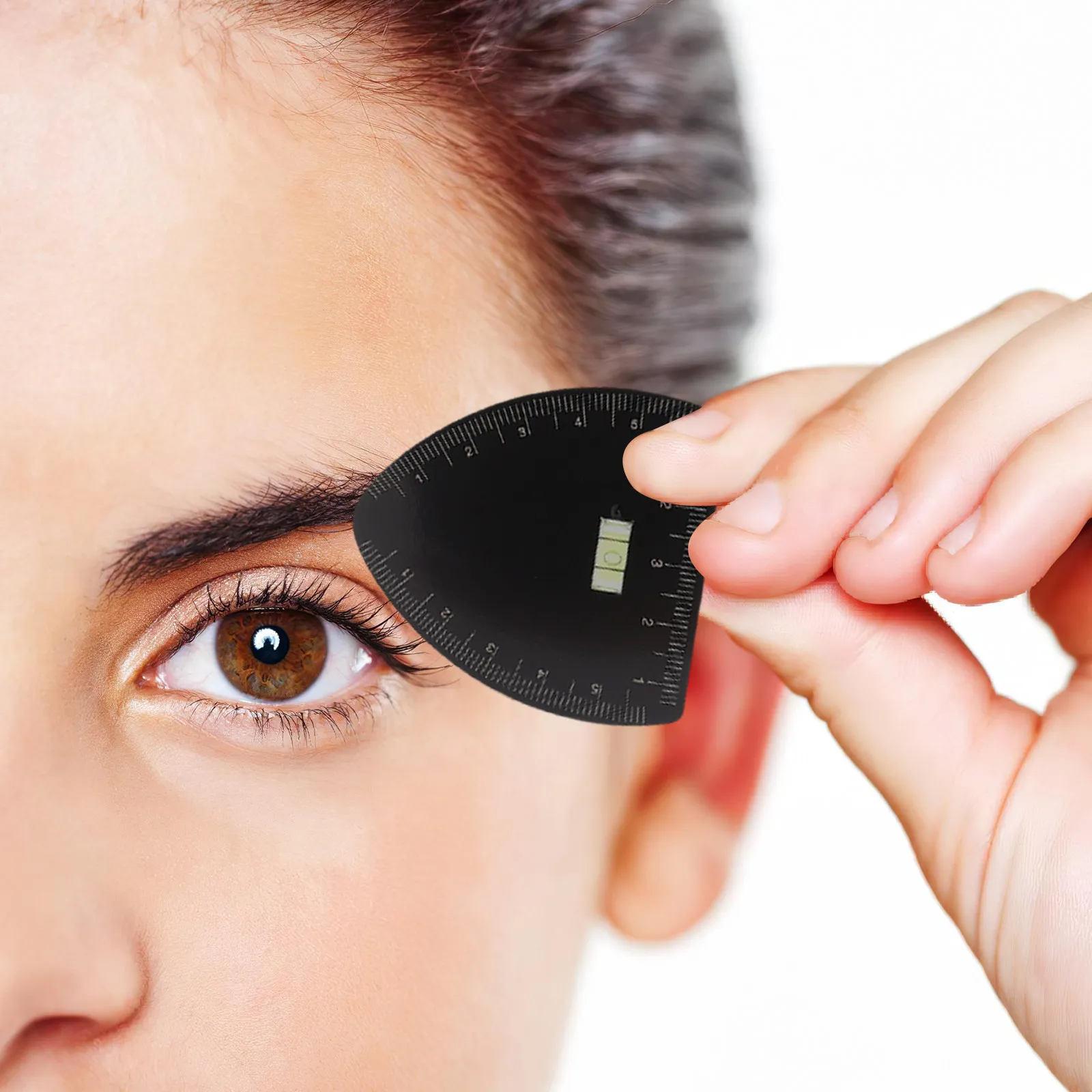 

Набор из 3 черных линеек для разметки бровей: точные симметричные измерения, портативный калипер для макияжа