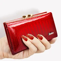 HH Women's Wallet and Purse Genuine Leather Lady's Wallets Small Short  Clutch Coin Purse Luxury Female Luxury Purses