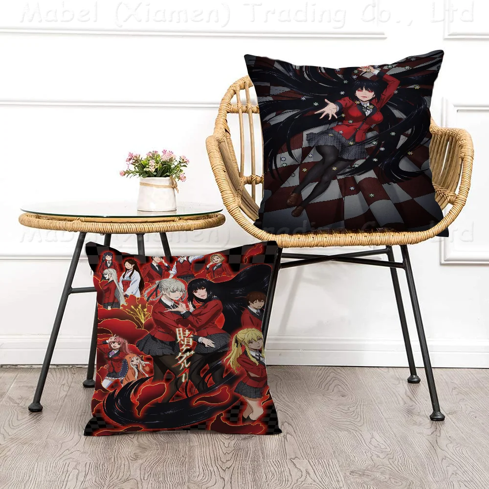 

Anime Kakegurui Pillowcase Toon Gift Cushion Cover Bedroom Home Sofa Chair Seat Decor Pillow Case