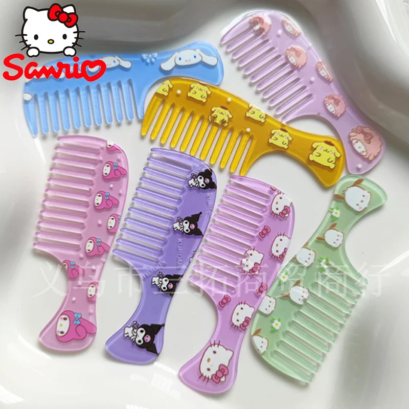 

Sanrio Kawaii Small Comb Accessories Hello Kitty Kuromi Melody Anime Bangs Hair Tidy Artifact Headwear Cute Portable Girl Gift