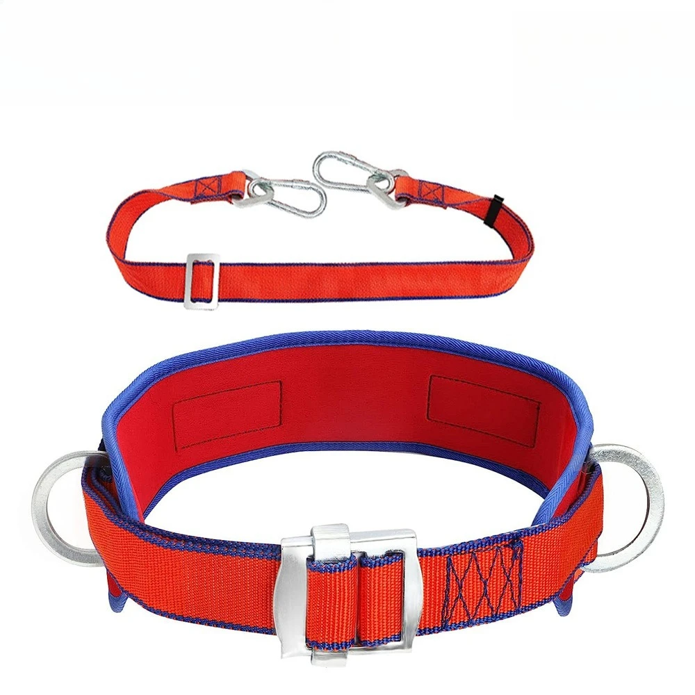 Electrician's Belt Safety Harness Power Engineering Specialized Fall Protection Kit with Tree Climbing Chest Back Straps Lanyard