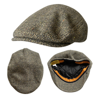 New Wool Flat Cap Men's Golf Cabbie Hat Gatsby Ivy Cap Irish Hunting Hat Newsboy Driver Cabbies Beret BLM440