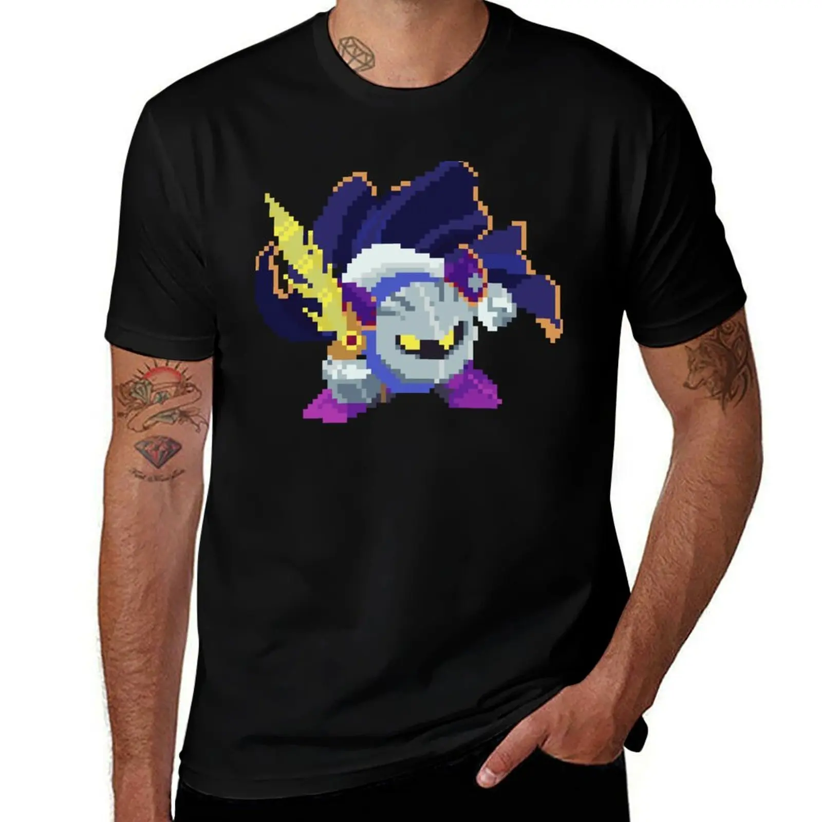 

Meta Knight Pixel Art T-Shirt funny t shirts man t shirts for man cotton T-Shirt