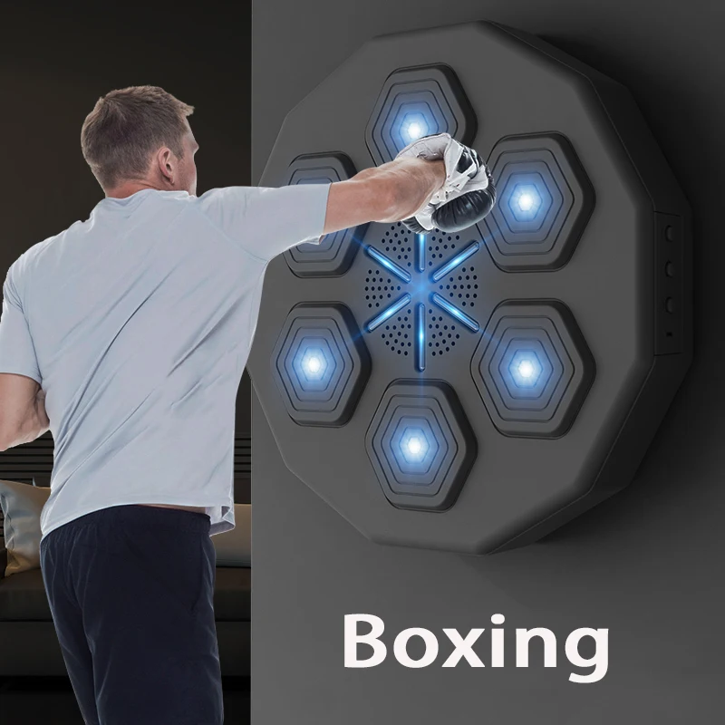 Boxing Machine with gloves Blueteeth Connected Smart Music Wall Target Sandbag Agility Reaction Training For Boxing Sports Relax