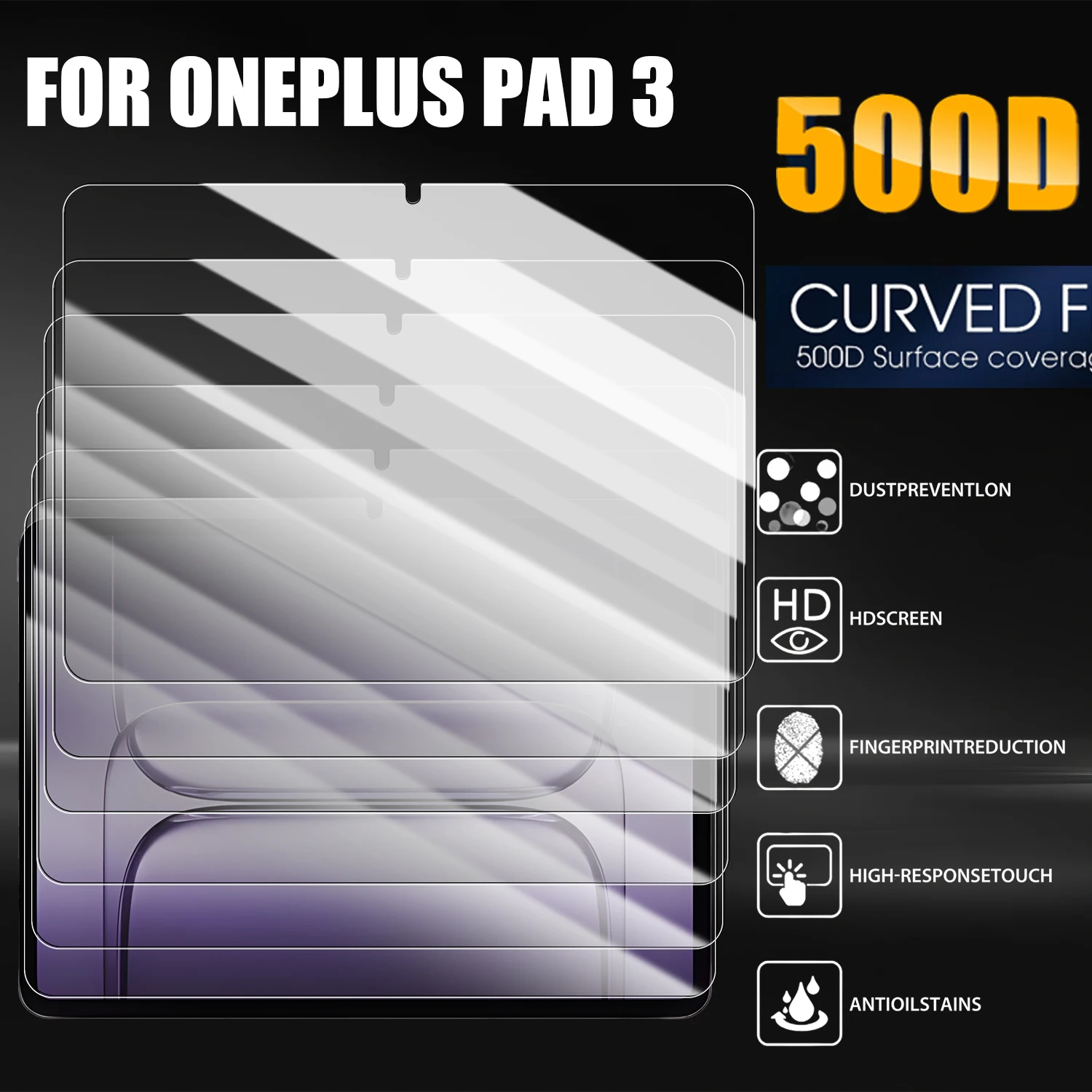 

Для OnePlus Pad 3 13,2 дюйма 2025 Защитная пленка из закаленного стекла для планшета OnePlus Pad3 HD Прозрачная защитная пленка от царапин