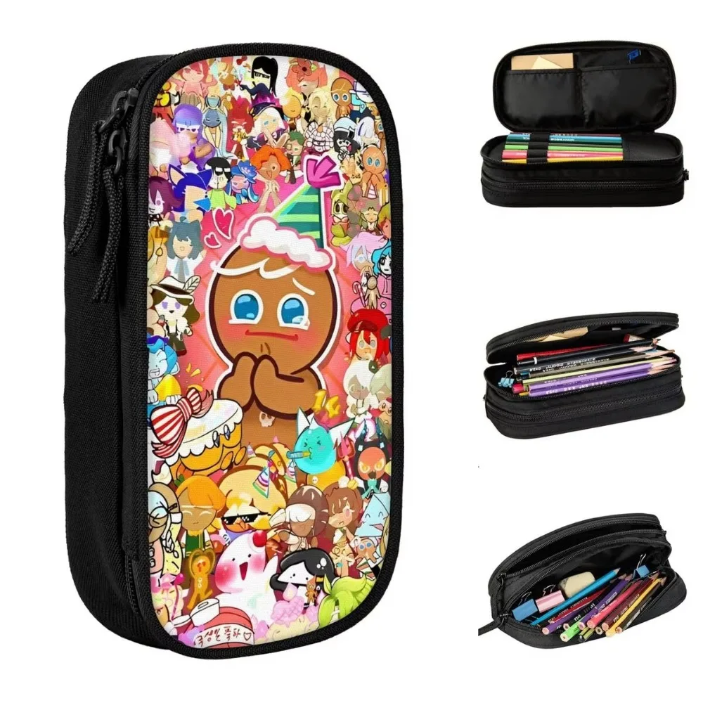Brave On X-Cookie Run Kingdom Pencil Case Pen Bag Kids Large Storage Office Cosmetic Pencil Pouch