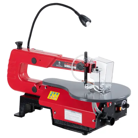 16-Inch Variable Speed Scroll Saw with Tilting Worktable (0-45°) LED Light & Dust Port Ideal for Woodworking Crafting
