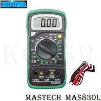 MASTECH MAS830L Mini Digital Multimeter Handheld LCD Display DC Current Tester Backlight Data Hold Continuity Diode hFE Test