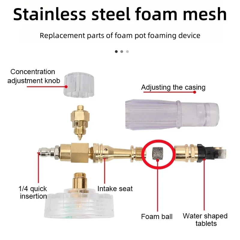 3,7/5 Gramm 10 Stück Schaumlanze Mesh Filter Edelstahl Tablet Autos Ersatz Generator Zubehör Camping Autowäsche – Detail 4
